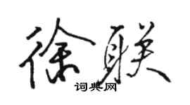 駱恆光徐聯行書個性簽名怎么寫