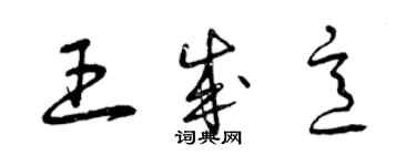 曾慶福王成意草書個性簽名怎么寫