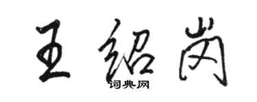 駱恆光王紹崗行書個性簽名怎么寫