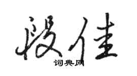 駱恆光段佳行書個性簽名怎么寫