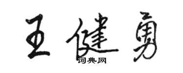 駱恆光王健勇行書個性簽名怎么寫