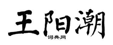 翁闓運王陽潮楷書個性簽名怎么寫