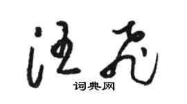 駱恆光汪飛草書個性簽名怎么寫