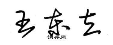 朱錫榮王東立草書個性簽名怎么寫