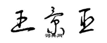 曾慶福王景臣草書個性簽名怎么寫