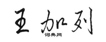 駱恆光王加列行書個性簽名怎么寫