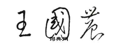 駱恆光王國農草書個性簽名怎么寫