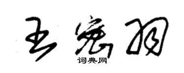 朱錫榮王密羽草書個性簽名怎么寫