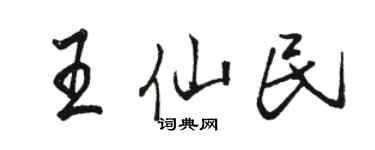 駱恆光王仙民行書個性簽名怎么寫