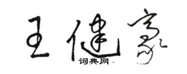 駱恆光王健豪草書個性簽名怎么寫