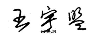 朱錫榮王宇盟草書個性簽名怎么寫