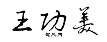 曾慶福王功美行書個性簽名怎么寫