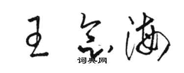 駱恆光王念海草書個性簽名怎么寫