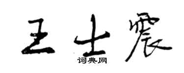 曾慶福王士震行書個性簽名怎么寫