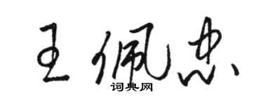 駱恆光王佩忠草書個性簽名怎么寫