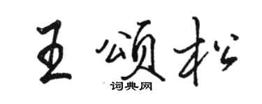 駱恆光王頌松行書個性簽名怎么寫