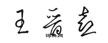 駱恆光王晉喜草書個性簽名怎么寫