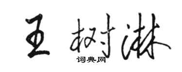 駱恆光王樹淋行書個性簽名怎么寫