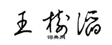 梁錦英王樹滔草書個性簽名怎么寫
