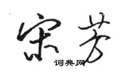 駱恆光宋芳行書個性簽名怎么寫