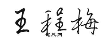 駱恆光王程梅行書個性簽名怎么寫