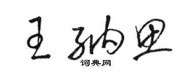 駱恆光王納思草書個性簽名怎么寫