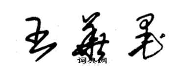 朱錫榮王華墨草書個性簽名怎么寫