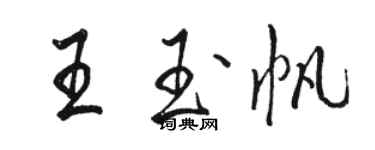 駱恆光王玉帆行書個性簽名怎么寫