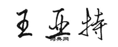 駱恆光王亞特行書個性簽名怎么寫