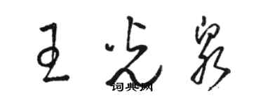 駱恆光王光泉草書個性簽名怎么寫