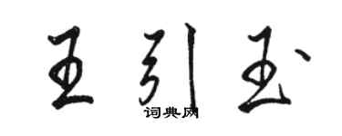 駱恆光王引玉行書個性簽名怎么寫