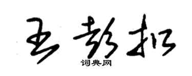 朱錫榮王彭扣草書個性簽名怎么寫