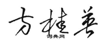 駱恆光方桂英草書個性簽名怎么寫