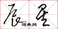 駱恆光辰星草書怎么寫