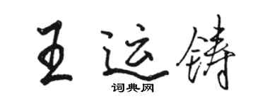 駱恆光王運鑄行書個性簽名怎么寫