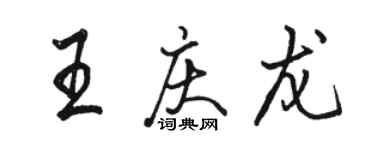 駱恆光王慶龍行書個性簽名怎么寫
