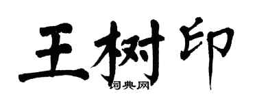 翁闓運王樹印楷書個性簽名怎么寫