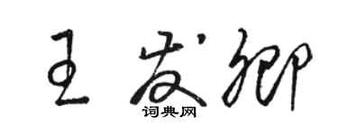 駱恆光王發卿草書個性簽名怎么寫
