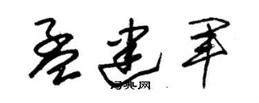 朱錫榮孟建軍草書個性簽名怎么寫