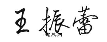 駱恆光王振蕾行書個性簽名怎么寫