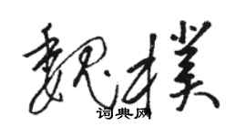 駱恆光魏朴草書個性簽名怎么寫