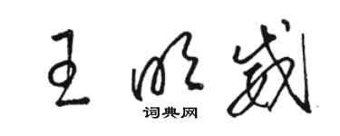 駱恆光王明威草書個性簽名怎么寫