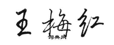 駱恆光王梅紅行書個性簽名怎么寫