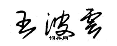 朱錫榮王波雲草書個性簽名怎么寫