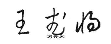 駱恆光王武將草書個性簽名怎么寫