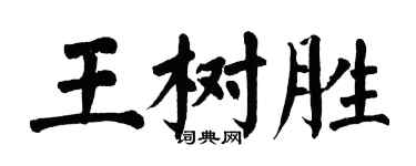 翁闓運王樹勝楷書個性簽名怎么寫