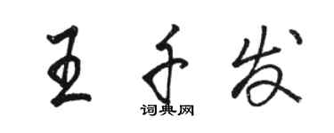 駱恆光王千發行書個性簽名怎么寫