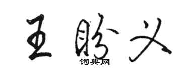 駱恆光王盼義行書個性簽名怎么寫