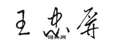 駱恆光王忠屏草書個性簽名怎么寫