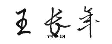駱恆光王長年行書個性簽名怎么寫